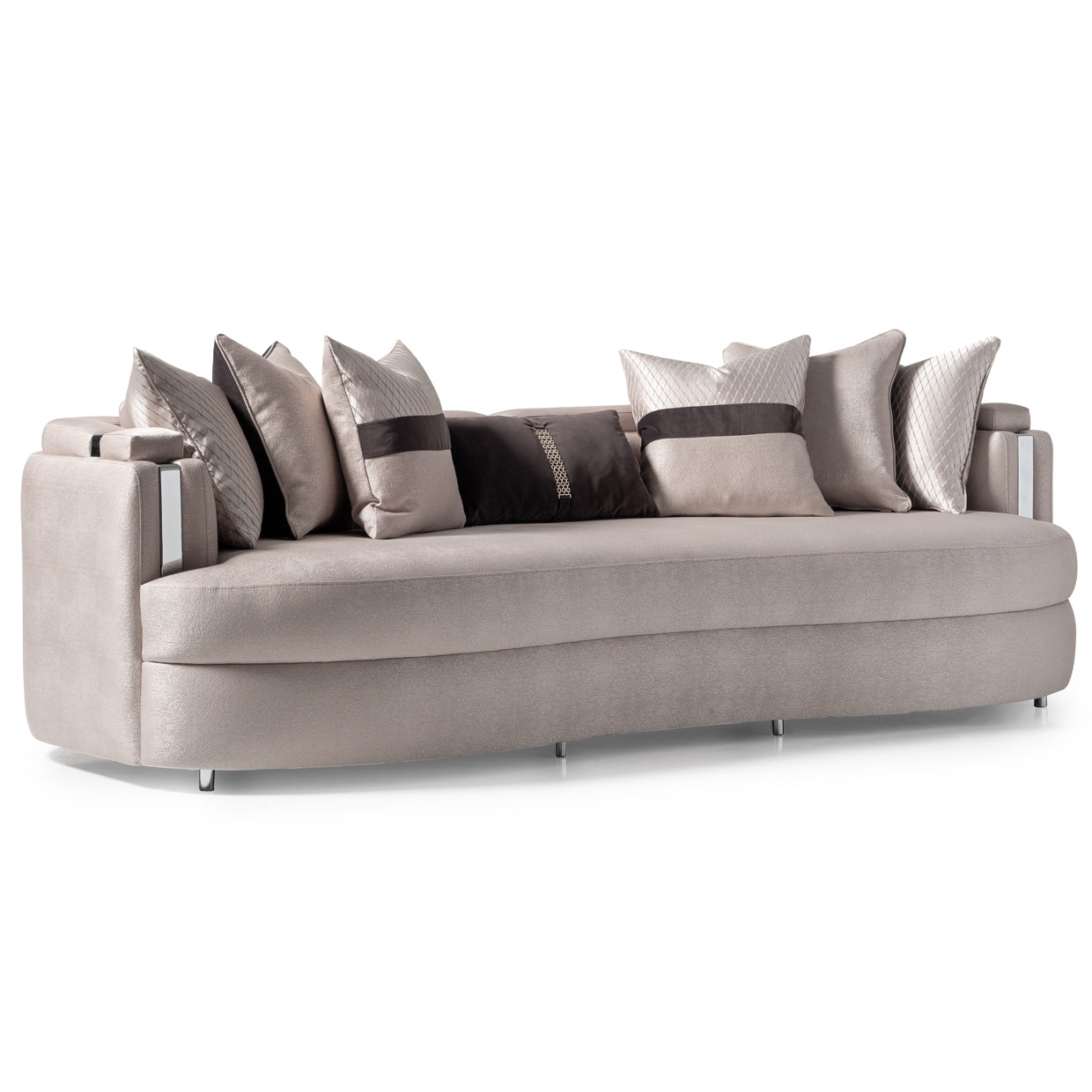 Carmela Mansion Sofa - Zinc/Silver