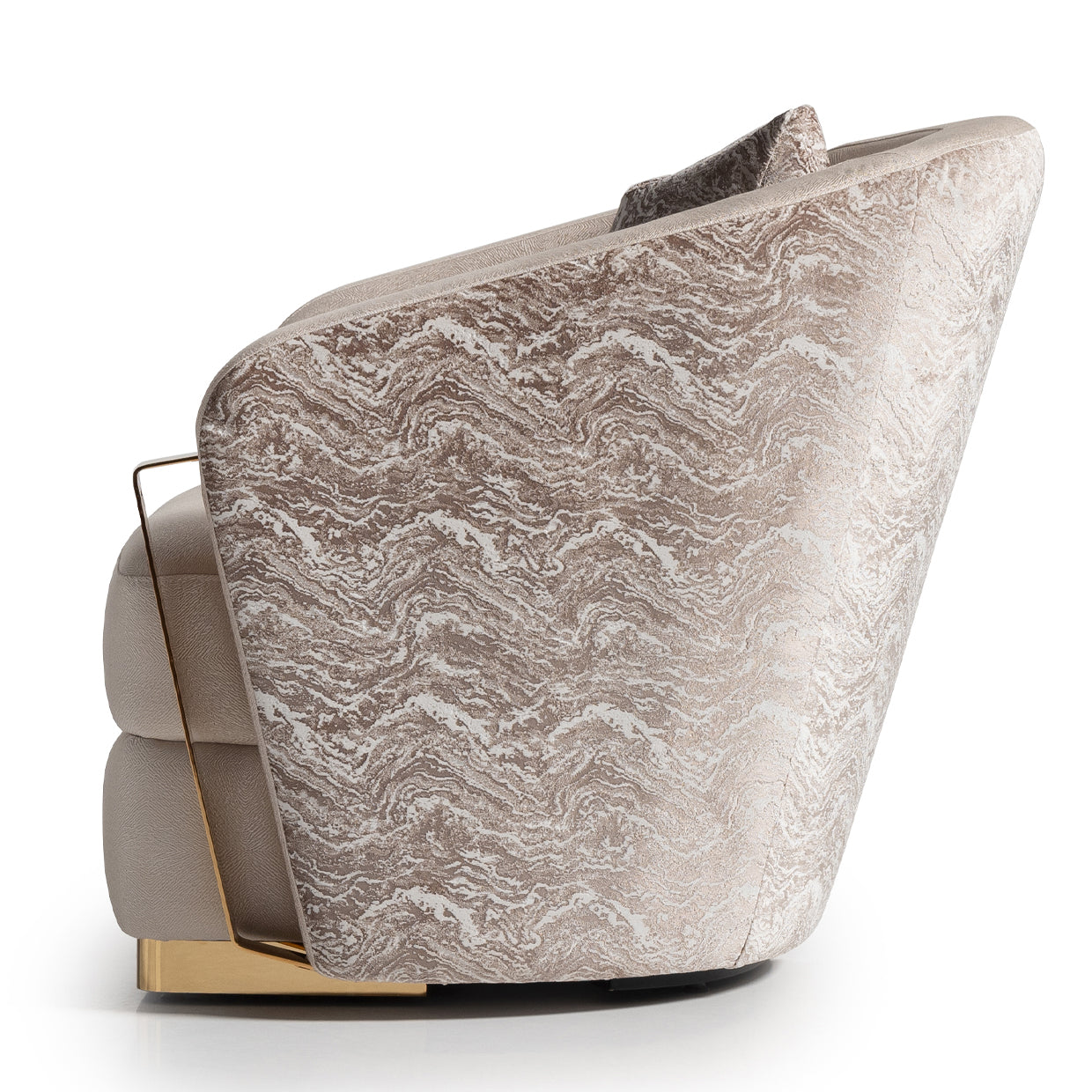 Carmela Accent Chair - Almond/Gold