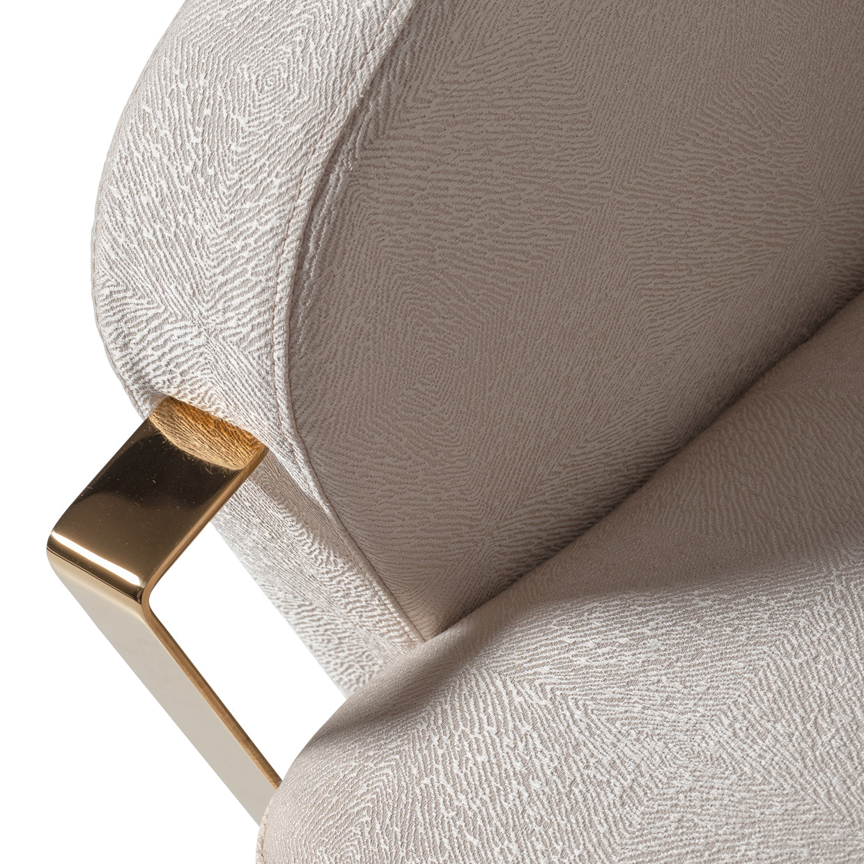 Carmela Accent Chair - Almond/Gold
