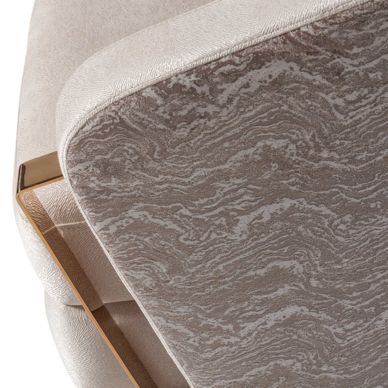 Carmela Accent Chair - Almond/Gold