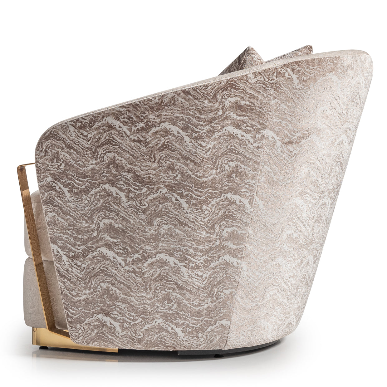 Carmela Accent Chair - Almond/Gold
