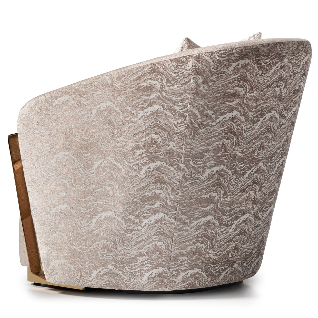Carmela Accent Chair - Almond/Gold