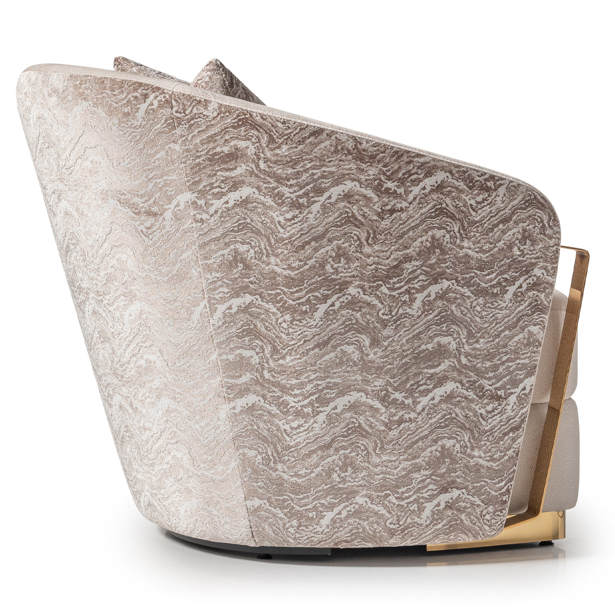 Carmela Accent Chair - Almond/Gold