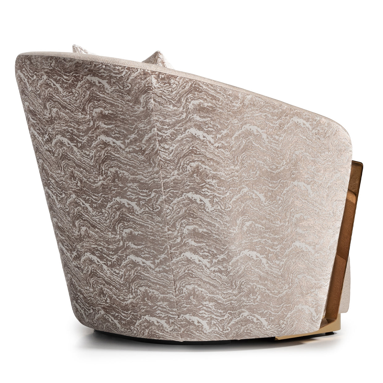 Carmela Accent Chair - Almond/Gold