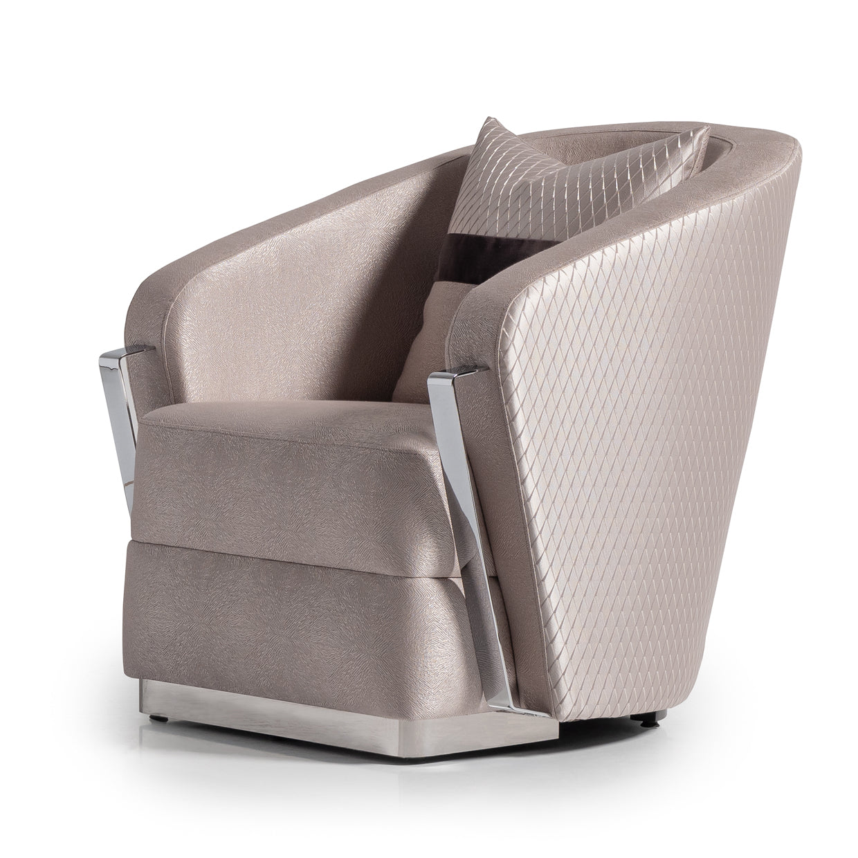 Carmela Accent Chair - Zinc/Silver