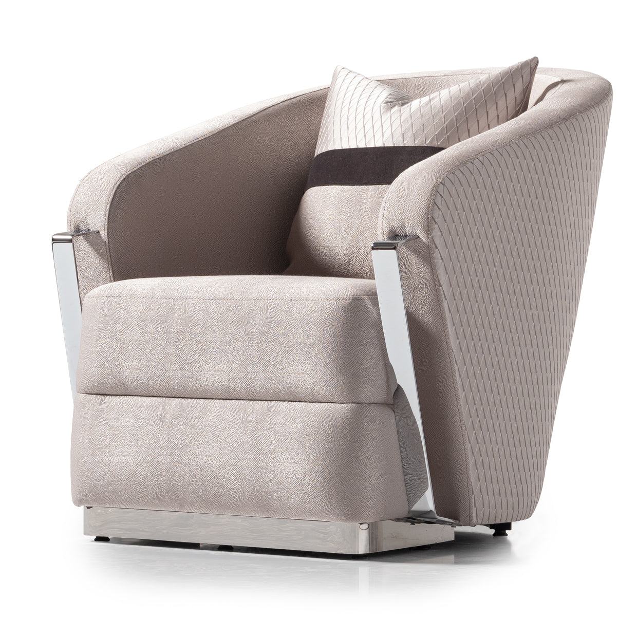 Carmela Accent Chair - Zinc/Silver