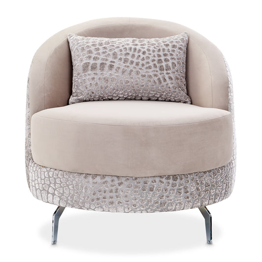 Dion Accent Chair - Stone/Silver