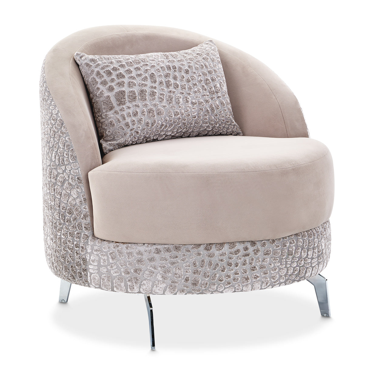 Dion Accent Chair - Stone/Silver
