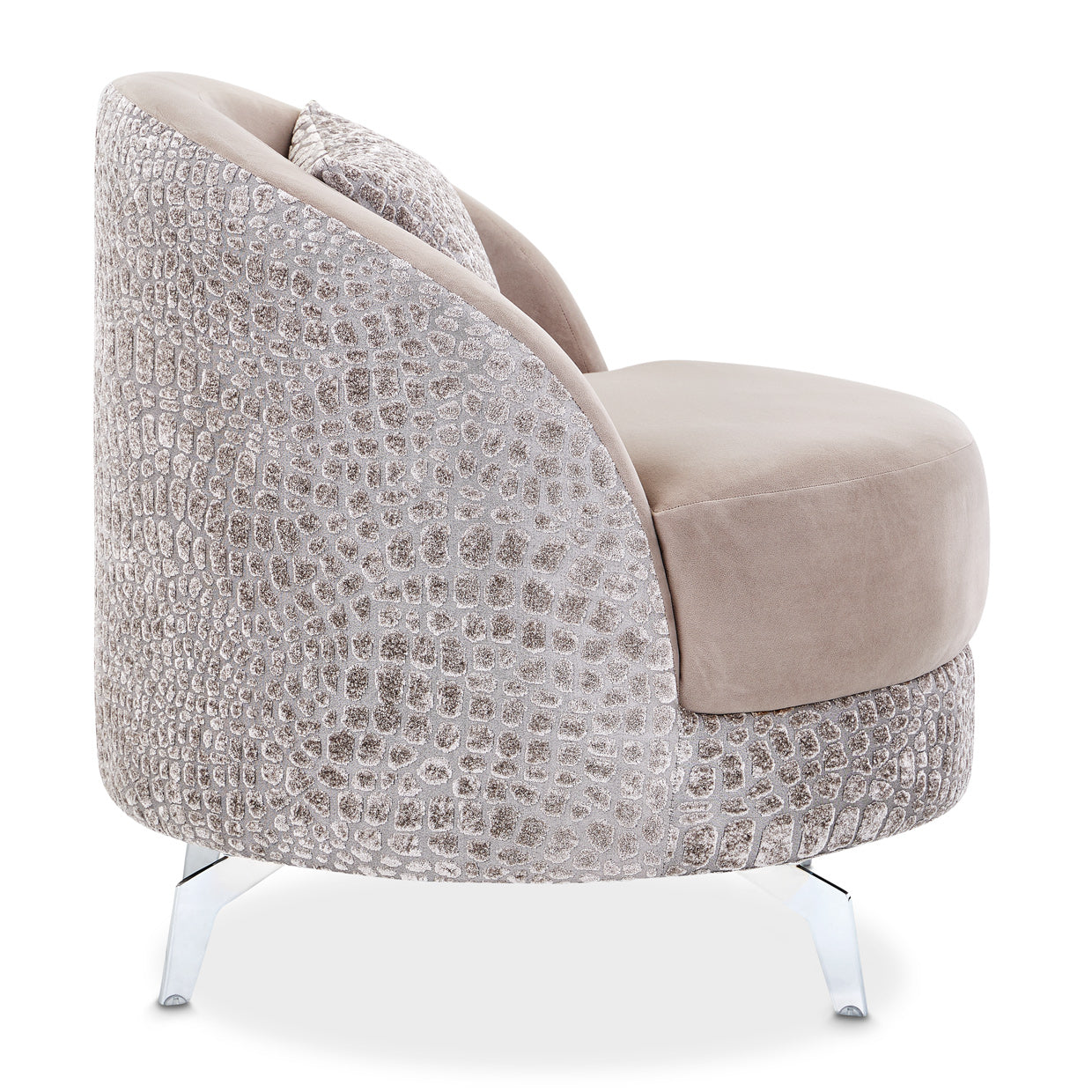 Dion Accent Chair - Stone/Silver