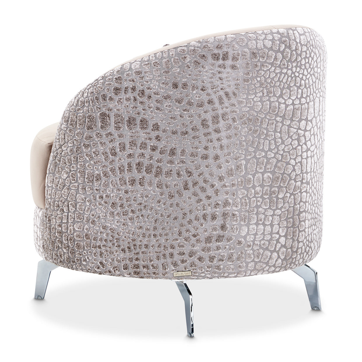 Dion Accent Chair - Stone/Silver