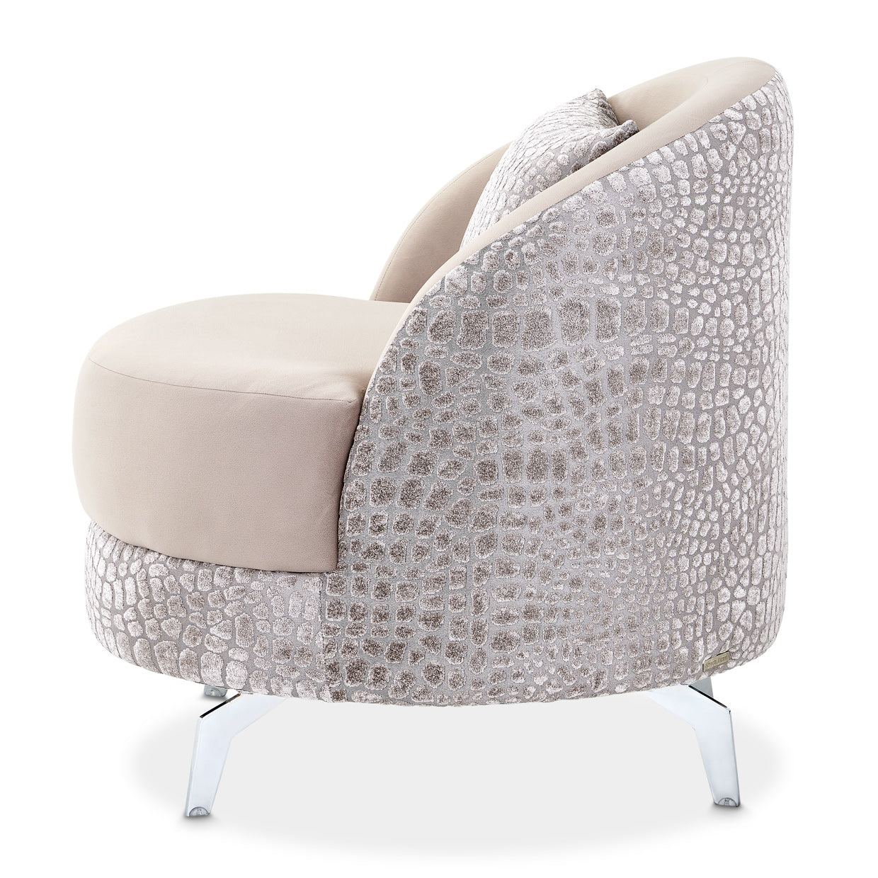 Dion Accent Chair - Stone/Silver