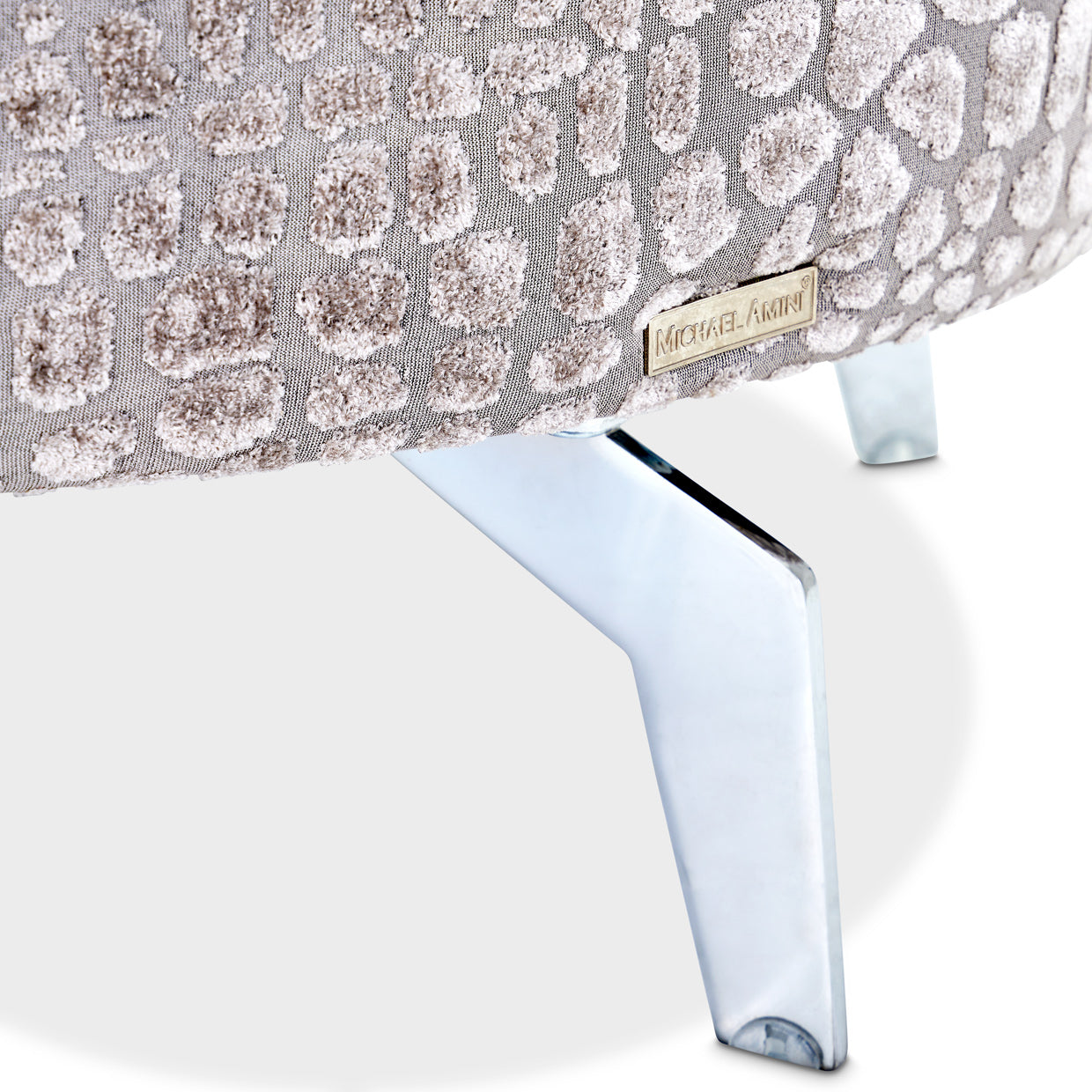 Dion Accent Chair - Stone/Silver