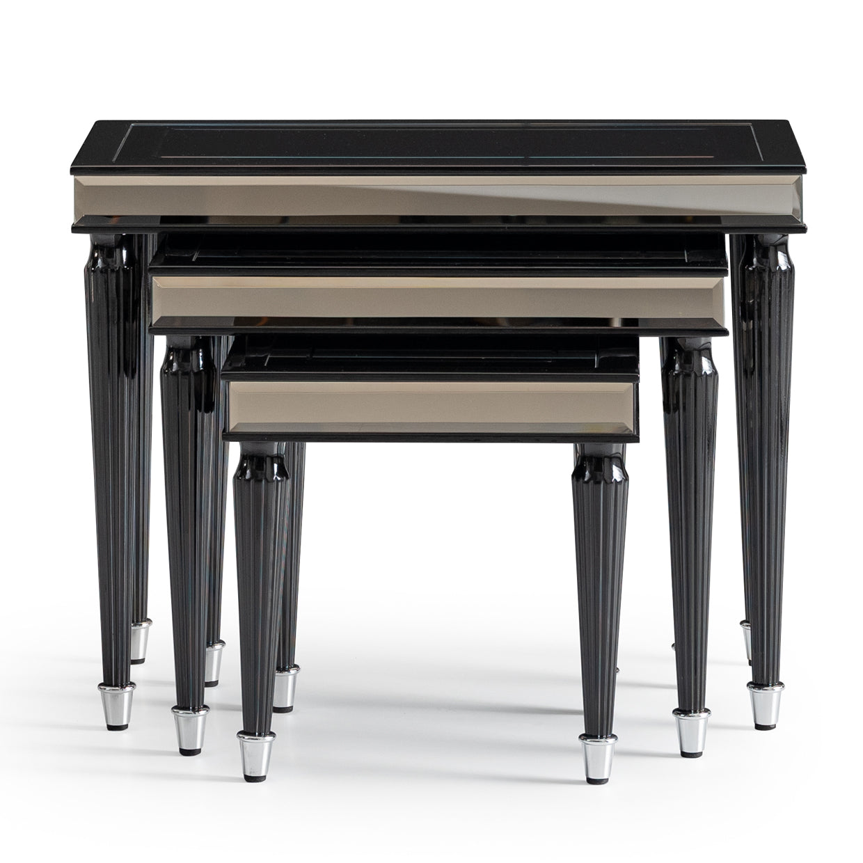 La Francaise Nesting Tables, Set of 3 - Black Ice