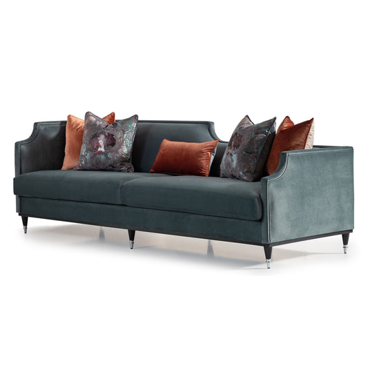 La Francaise Mansion Sofa - Azure/Black