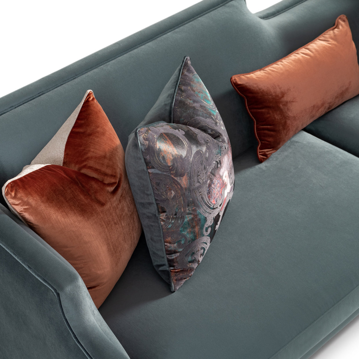 La Francaise Mansion Sofa - Azure/Black
