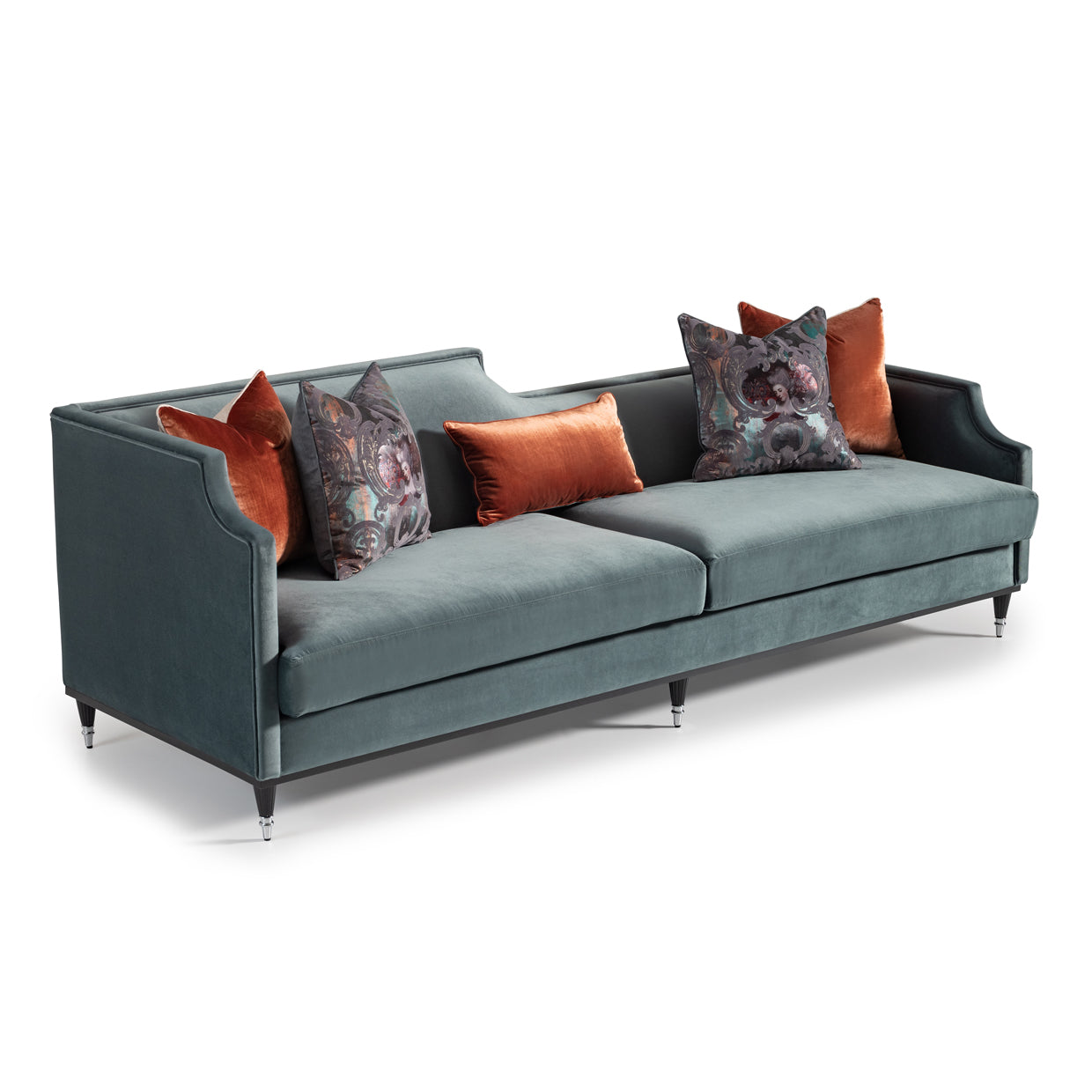 La Francaise Mansion Sofa - Azure/Black