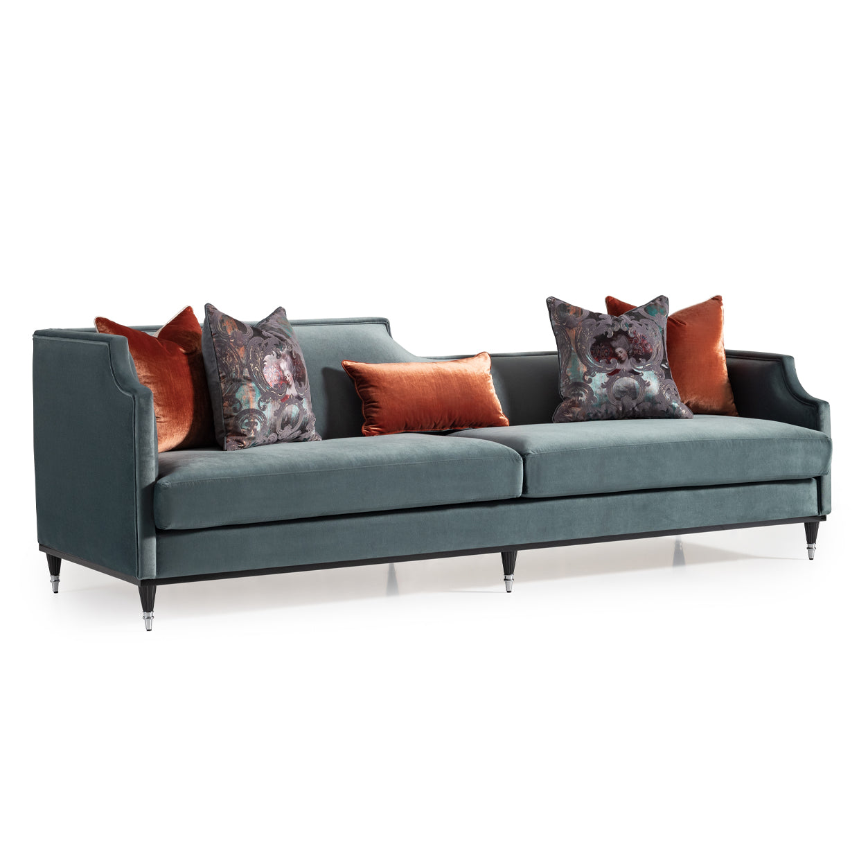 La Francaise Mansion Sofa - Azure/Black