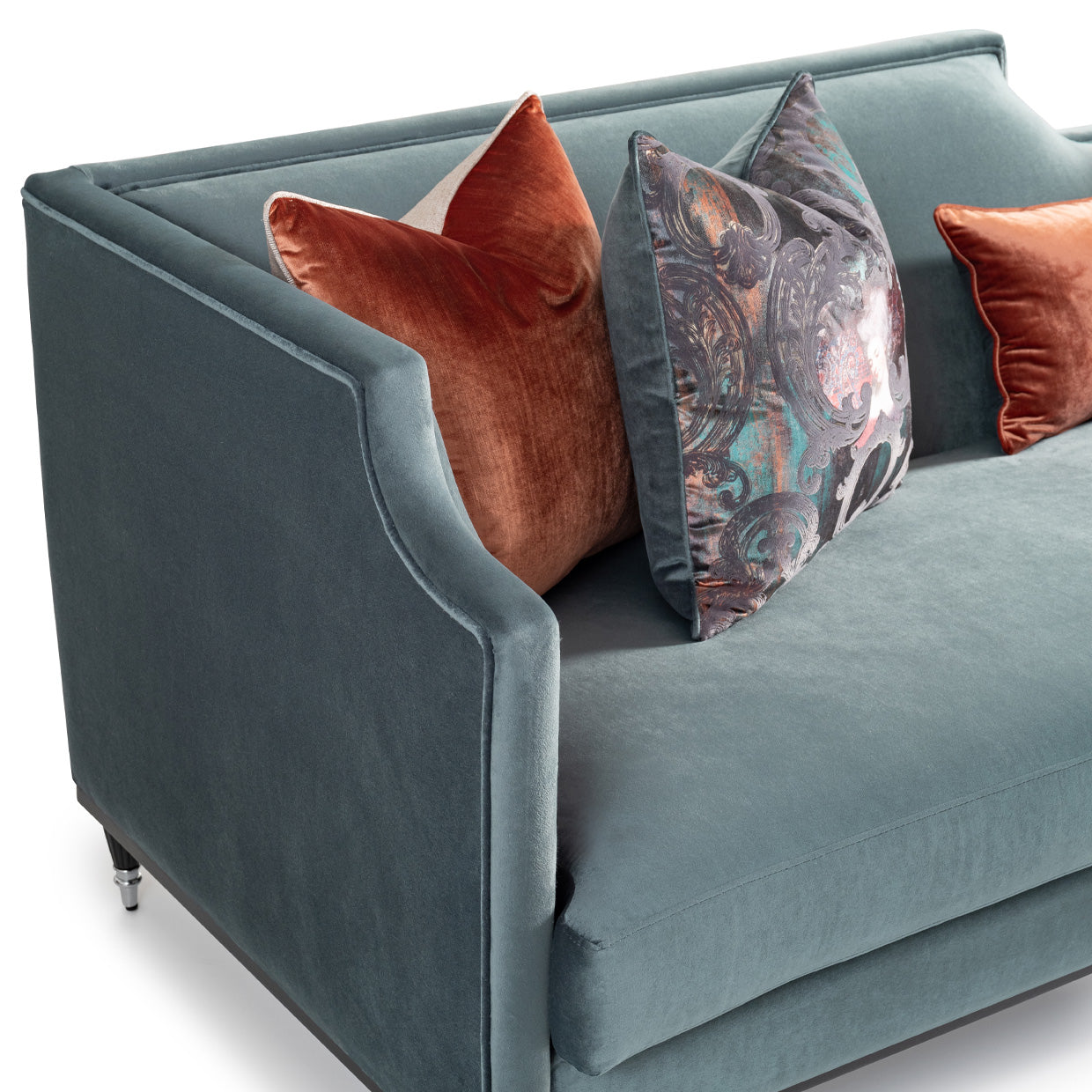 La Francaise Mansion Sofa - Azure/Black