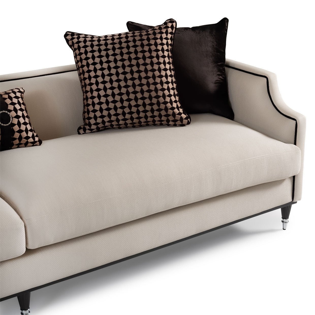 La Francaise Mansion Sofa - Cafe/Black