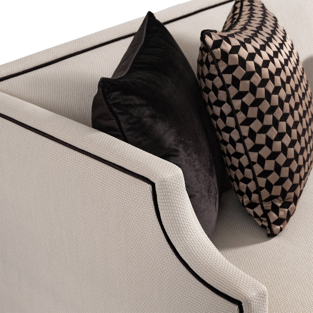 La Francaise Mansion Sofa - Cafe/Black