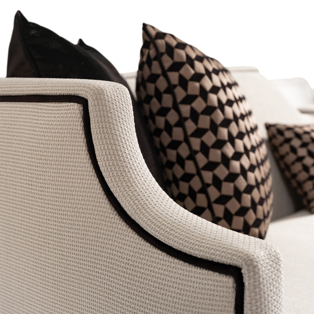 La Francaise Mansion Sofa - Cafe/Black