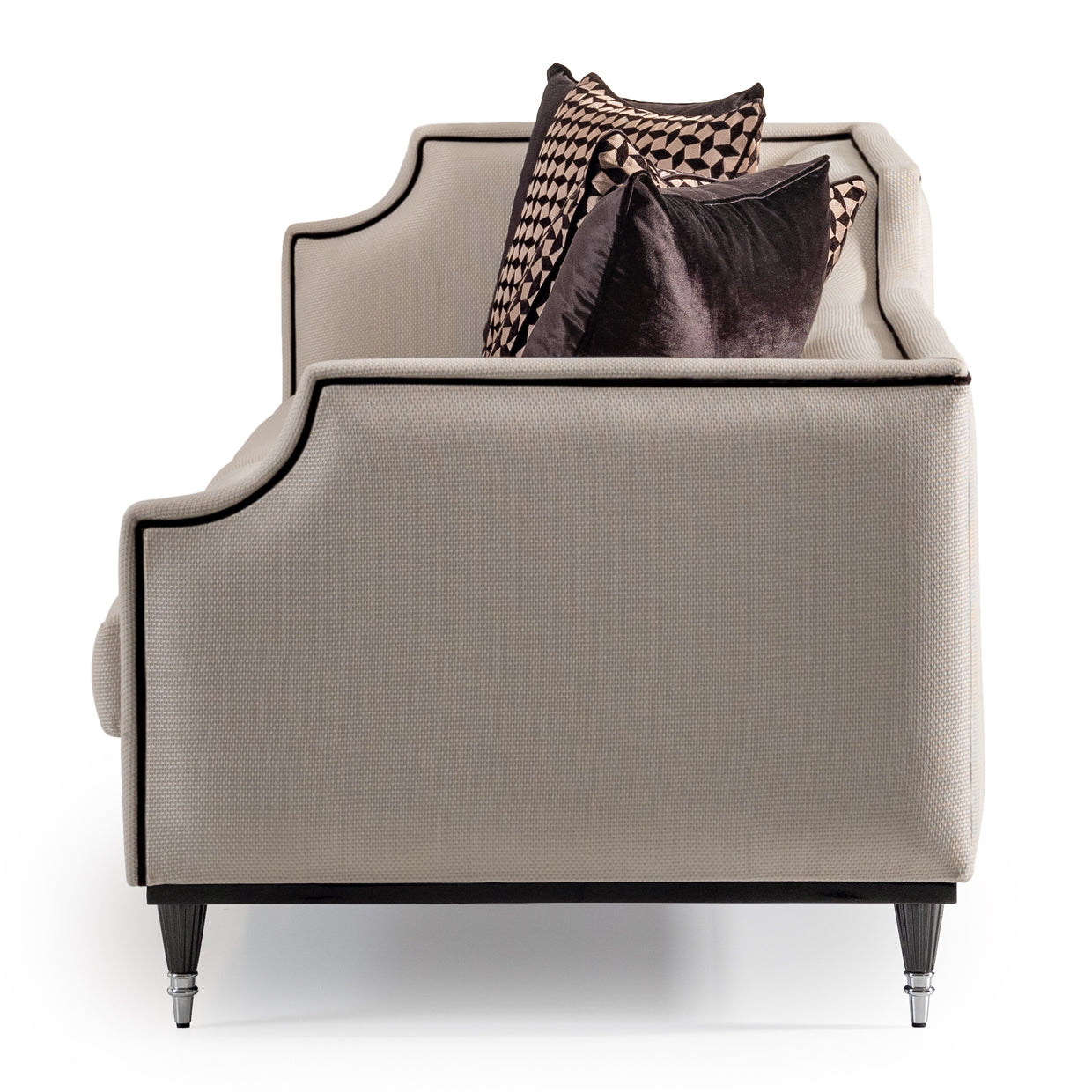 La Francaise Mansion Sofa - Cafe/Black