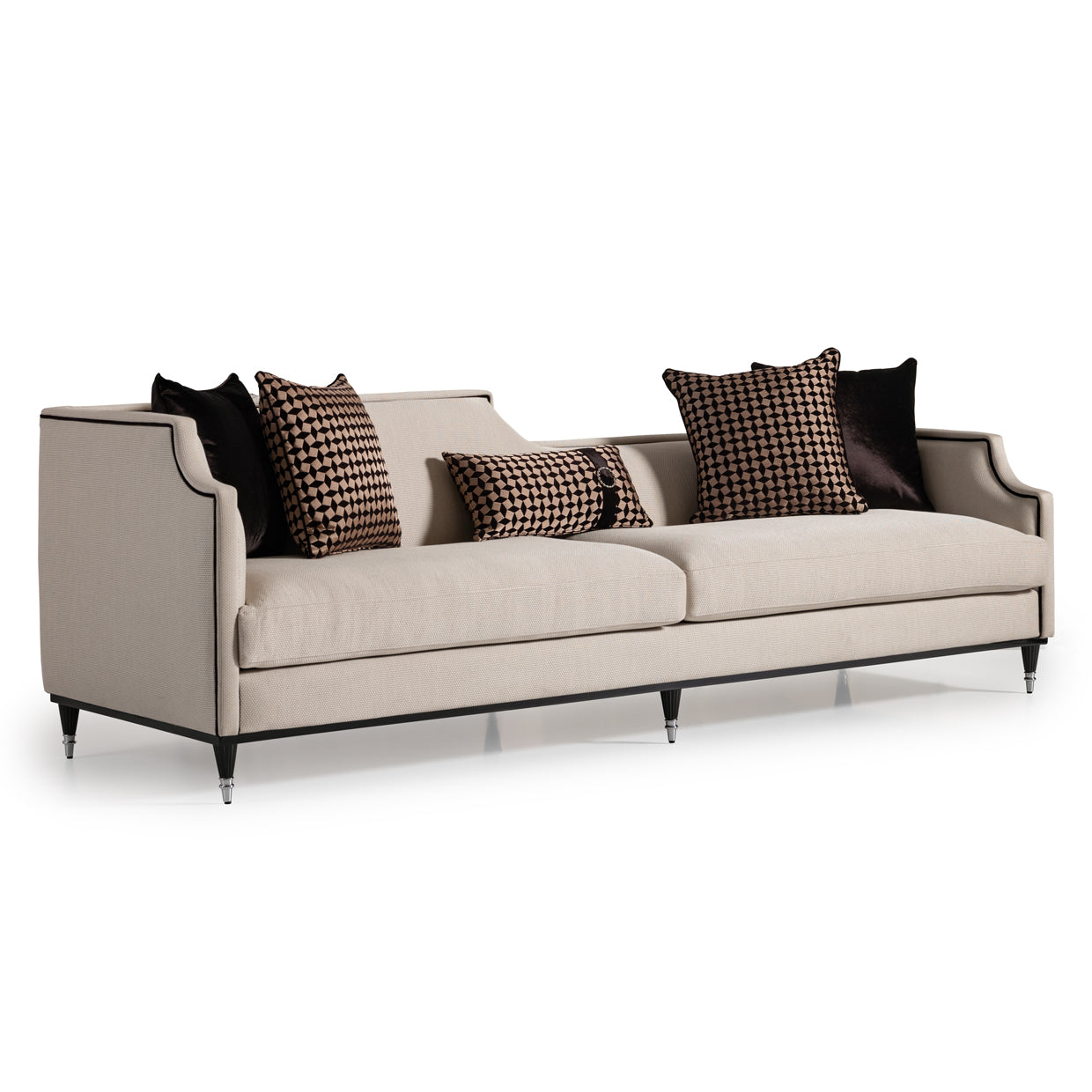 La Francaise Mansion Sofa - Cafe/Black