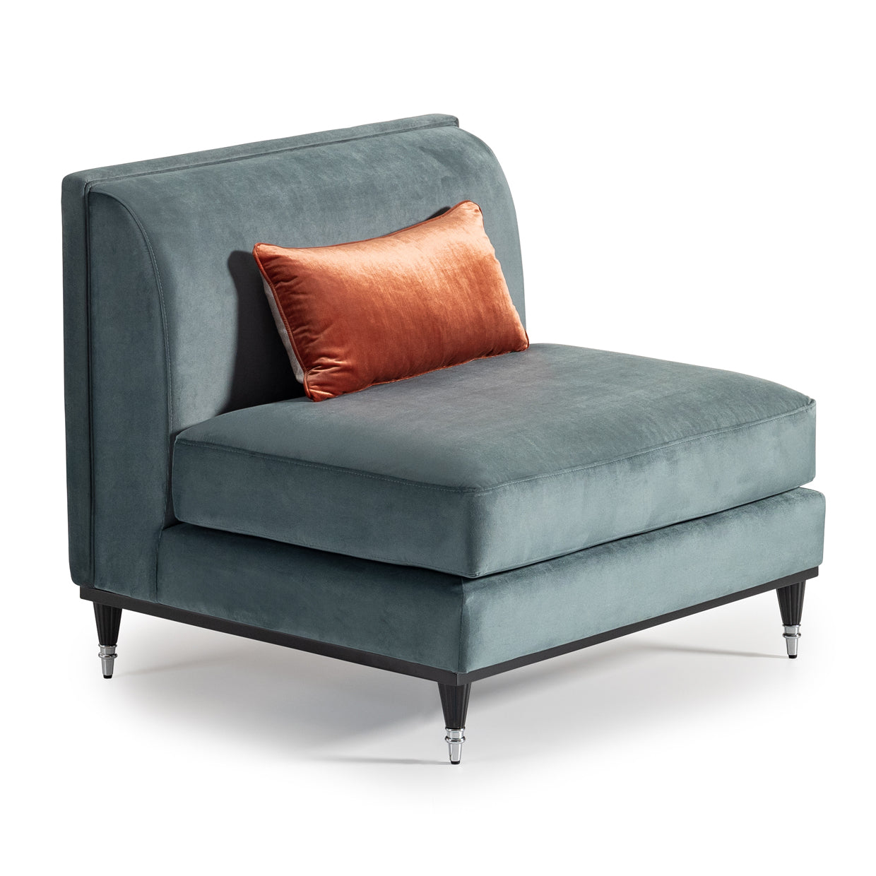 La Francaise Slipper Chair - Azure/Black