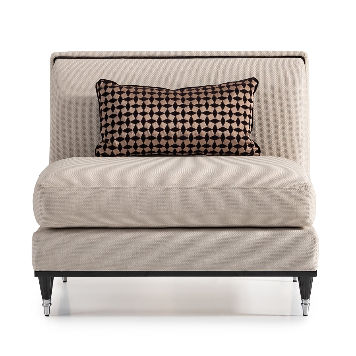 La Francaise Slipper Chair - Cafe au Lait/Black