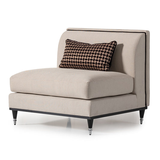 La Francaise Slipper Chair - Cafe au Lait/Black