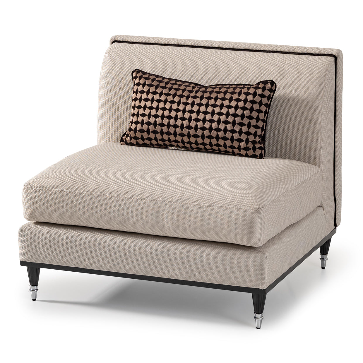 La Francaise Slipper Chair - Cafe au Lait/Black