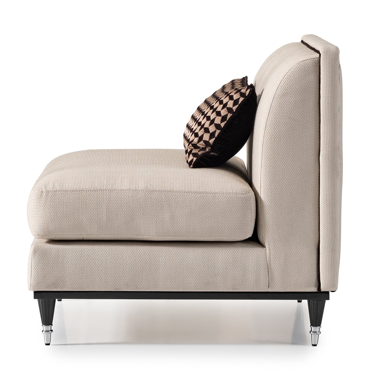 La Francaise Slipper Chair - Cafe au Lait/Black