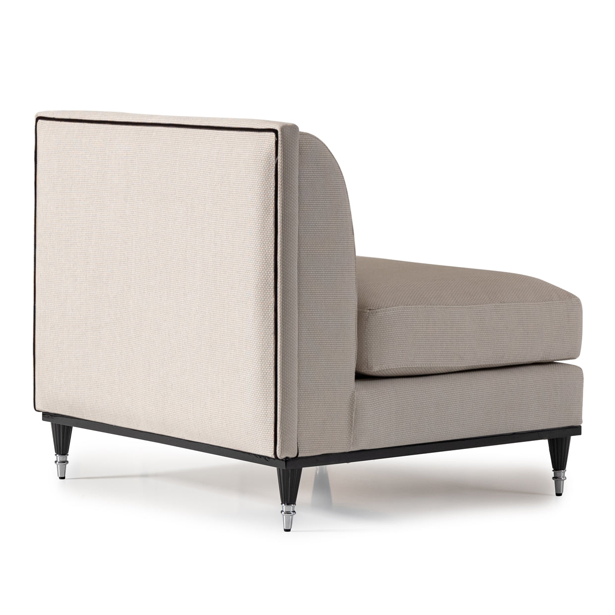 La Francaise Slipper Chair - Cafe au Lait/Black