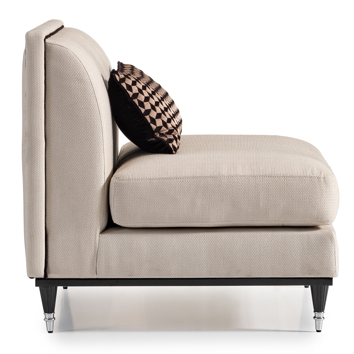La Francaise Slipper Chair - Cafe au Lait/Black