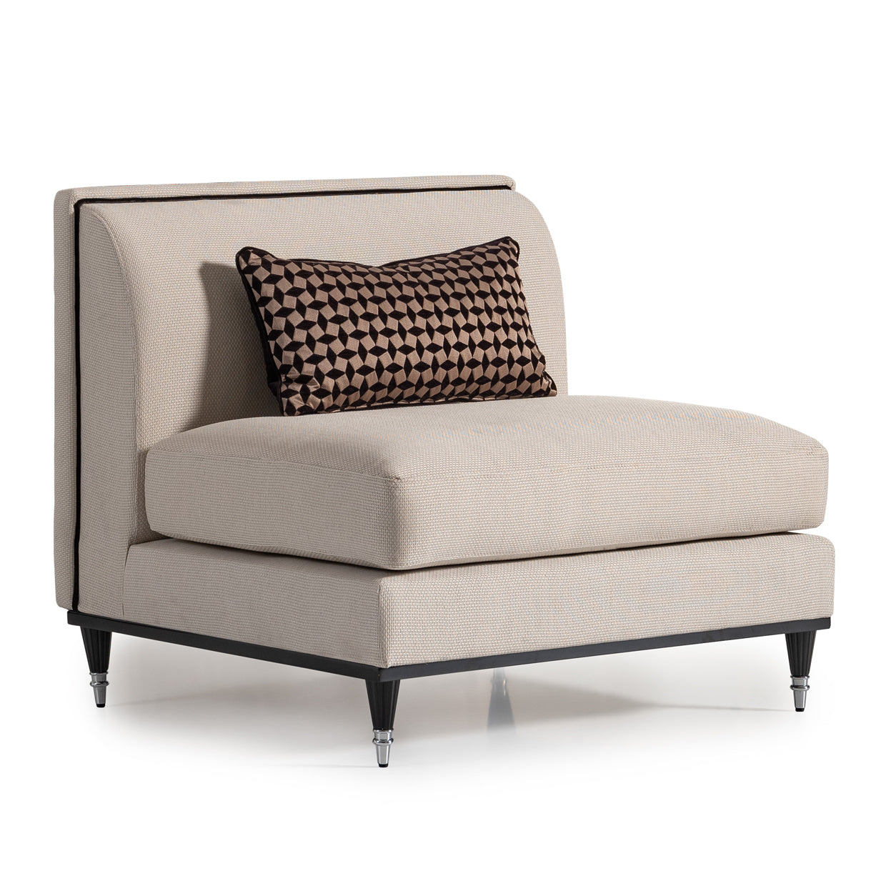 La Francaise Slipper Chair - Cafe au Lait/Black