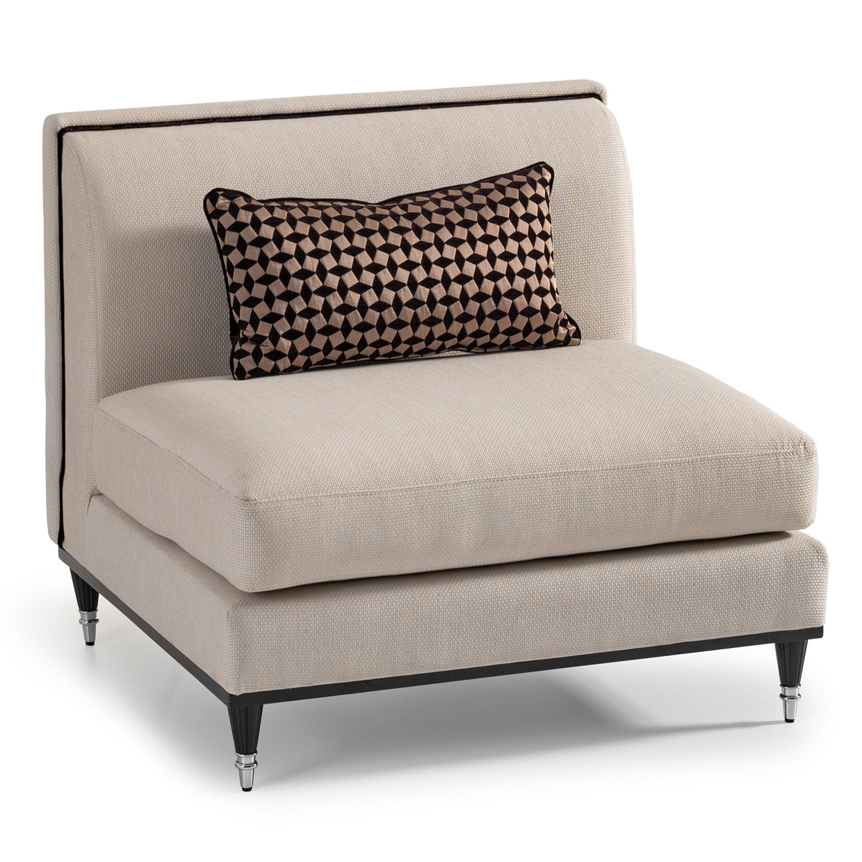 La Francaise Slipper Chair - Cafe au Lait/Black