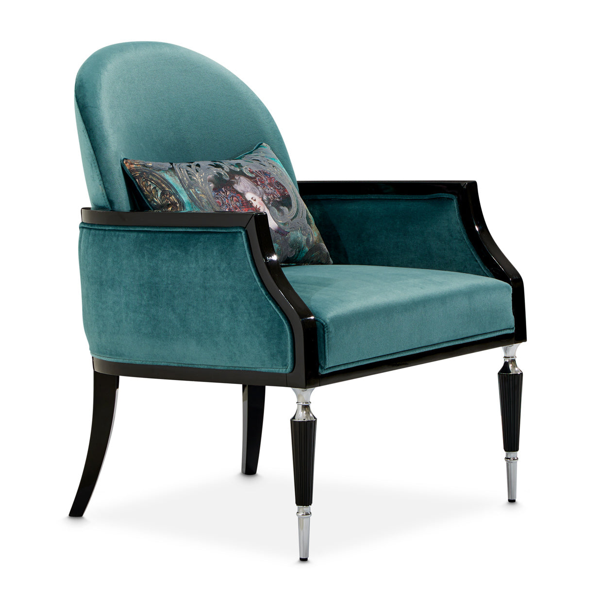 La Francaise Accent Chair - Azure/Black