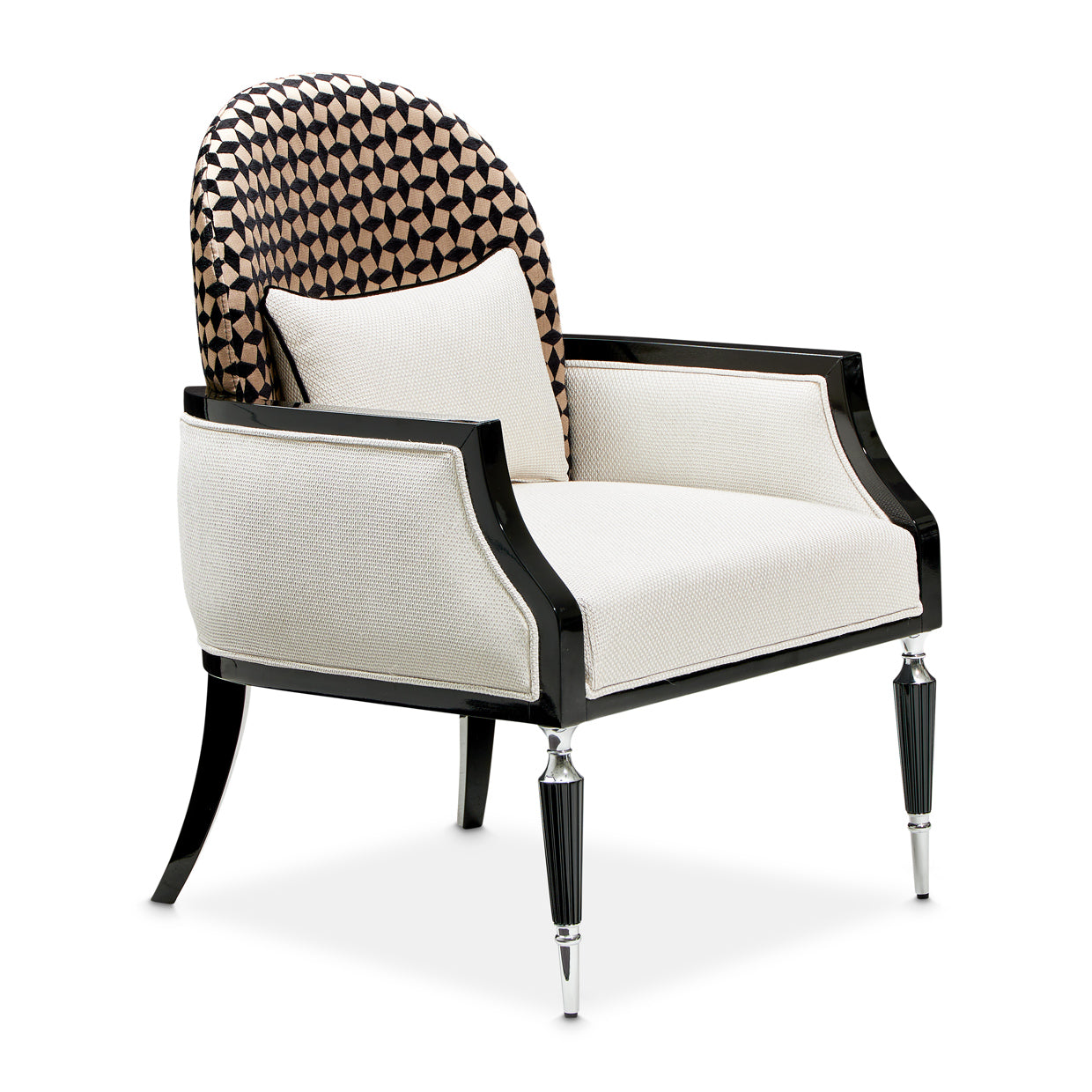 La Francaise Accent Chair - Cafe au Lait/Black