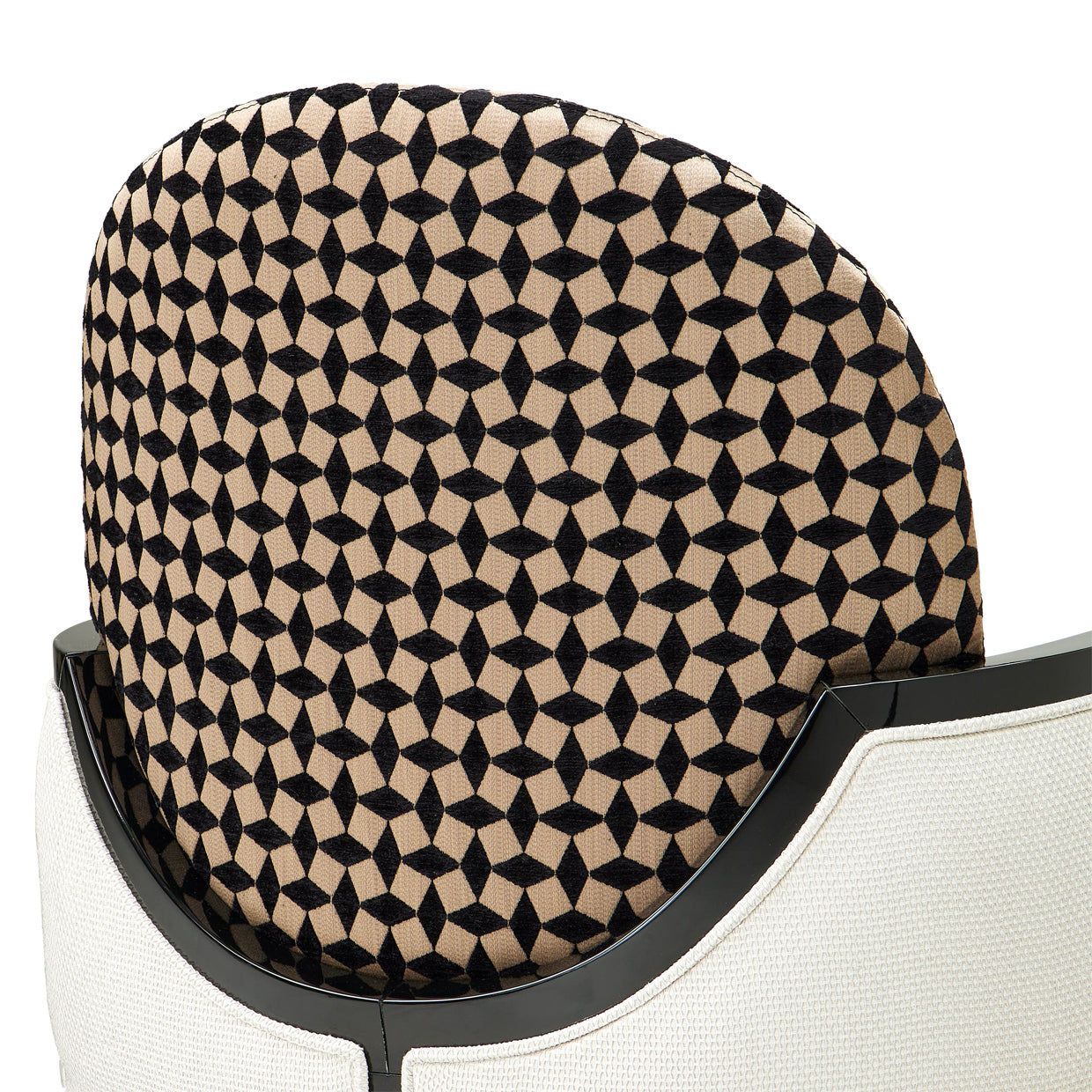La Francaise Accent Chair - Cafe au Lait/Black