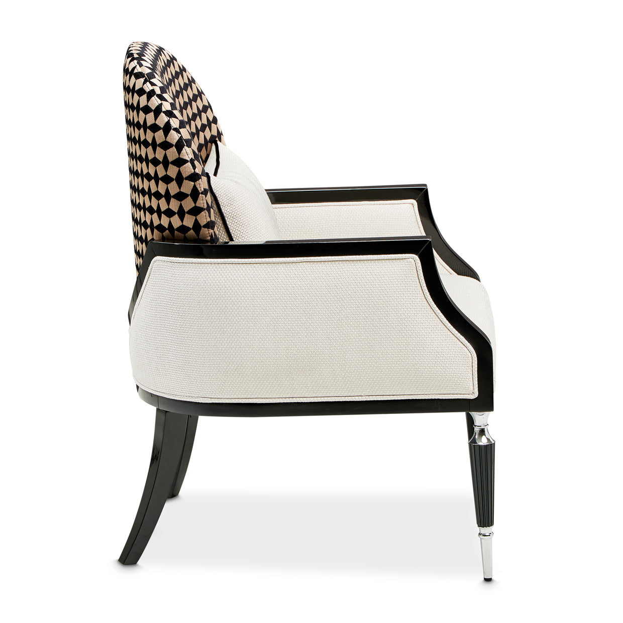 La Francaise Accent Chair - Cafe au Lait/Black