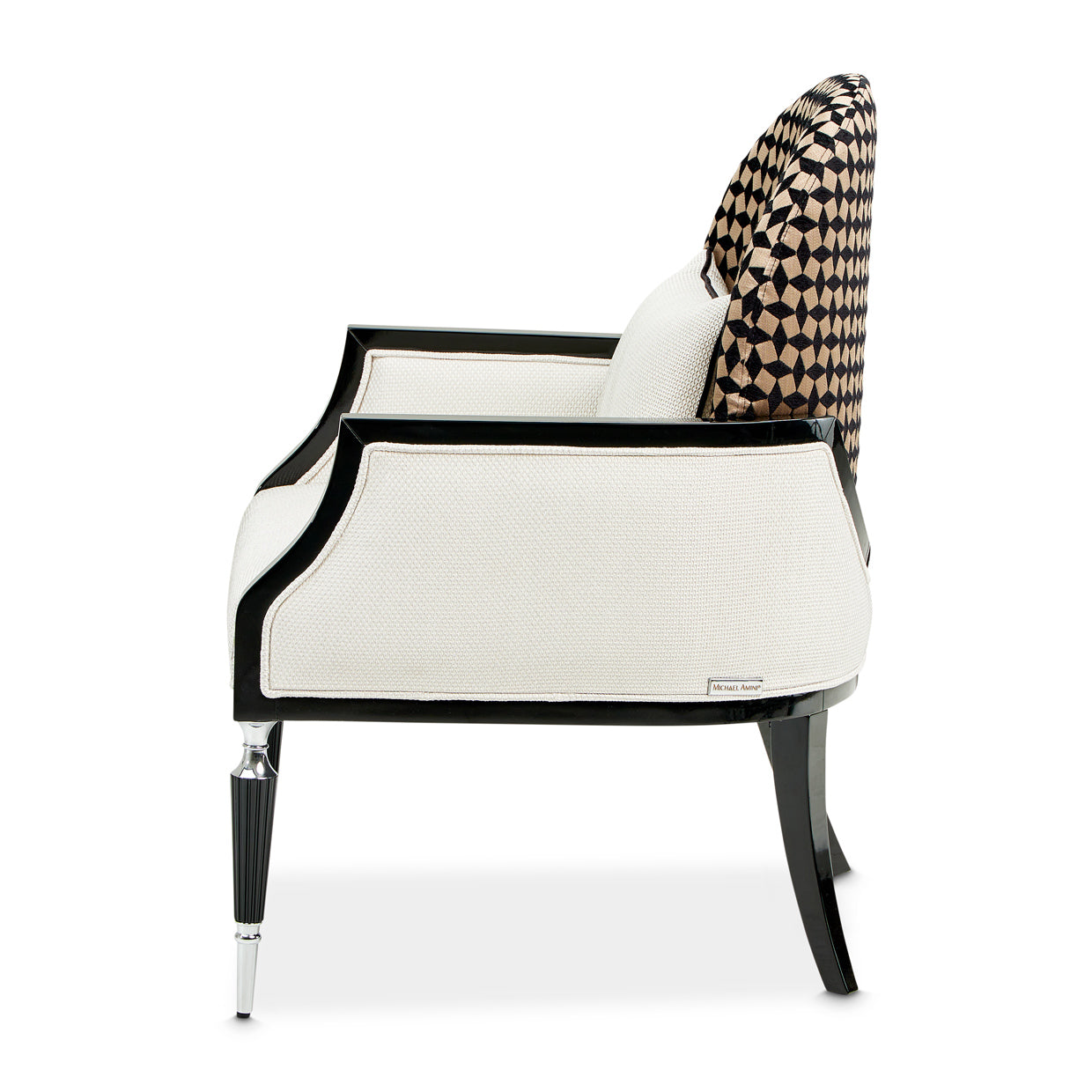 La Francaise Accent Chair - Cafe au Lait/Black