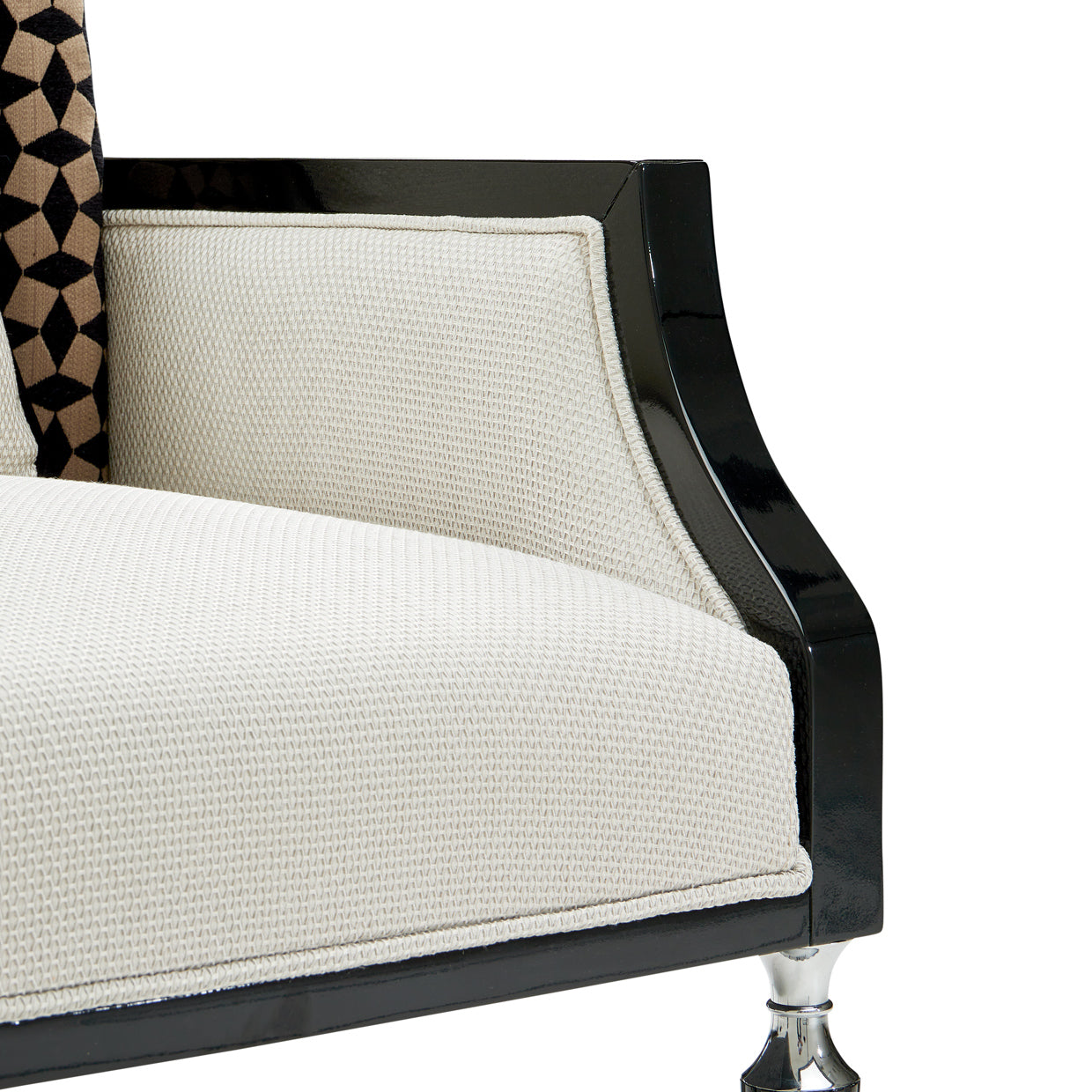 La Francaise Accent Chair - Cafe au Lait/Black