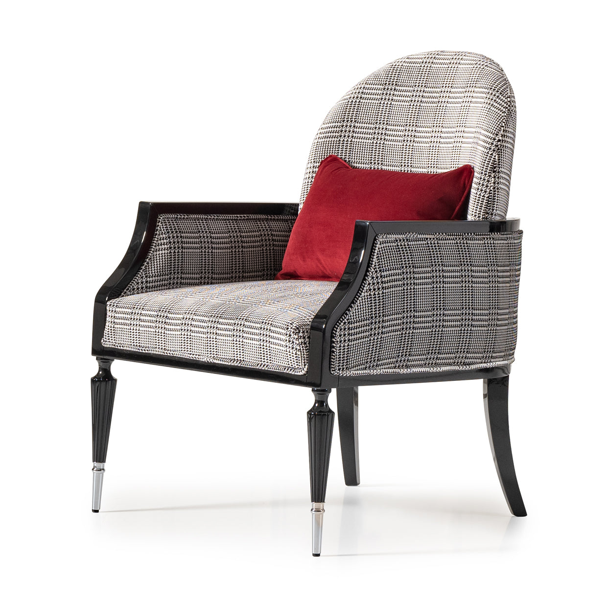 La Francaise Accent Chair - Domino/Black