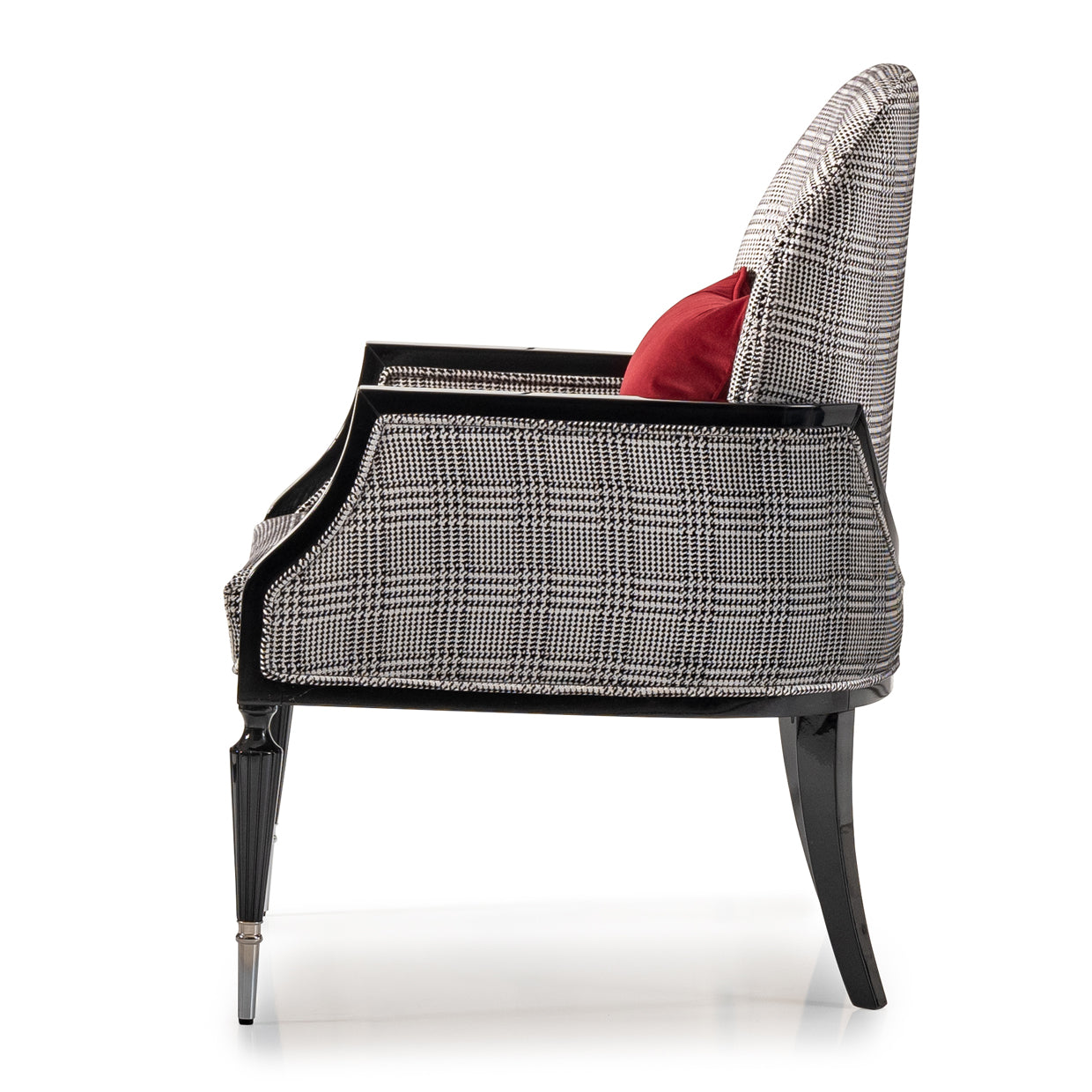 La Francaise Accent Chair - Domino/Black