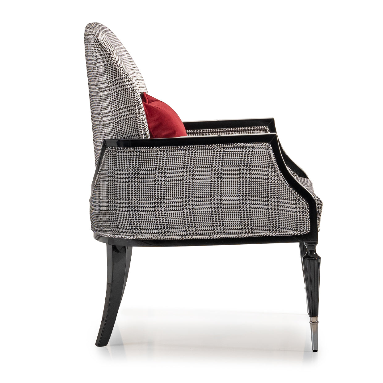 La Francaise Accent Chair - Domino/Black