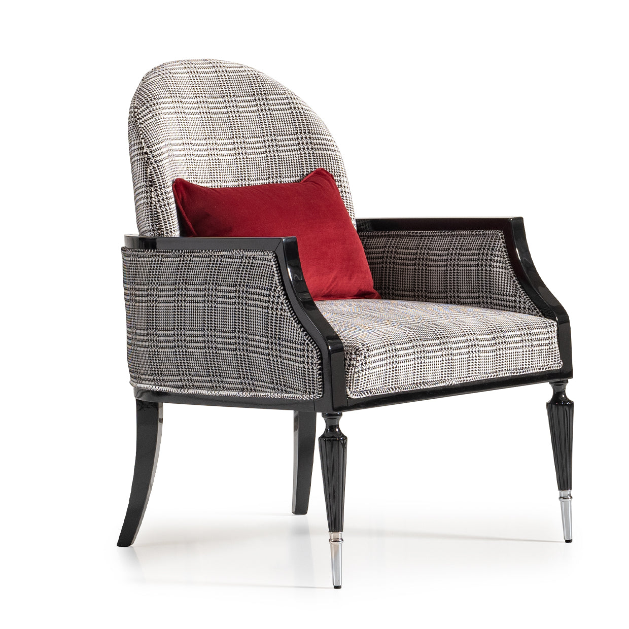 La Francaise Accent Chair - Domino/Black