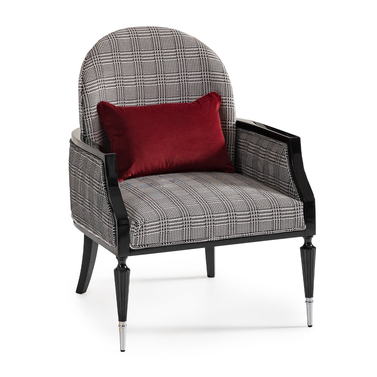La Francaise Accent Chair - Domino/Black