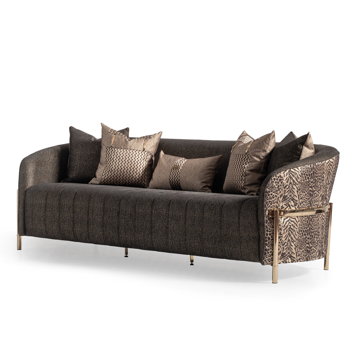 Lisbon Sofa - Onyx/Gold