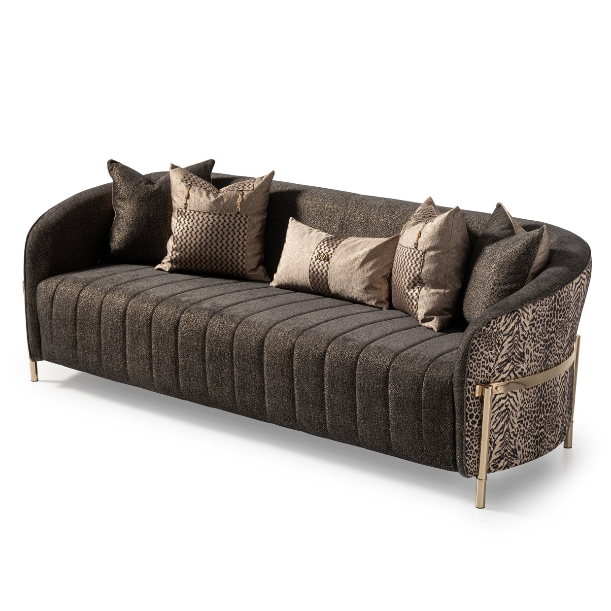 Lisbon Sofa - Onyx/Gold