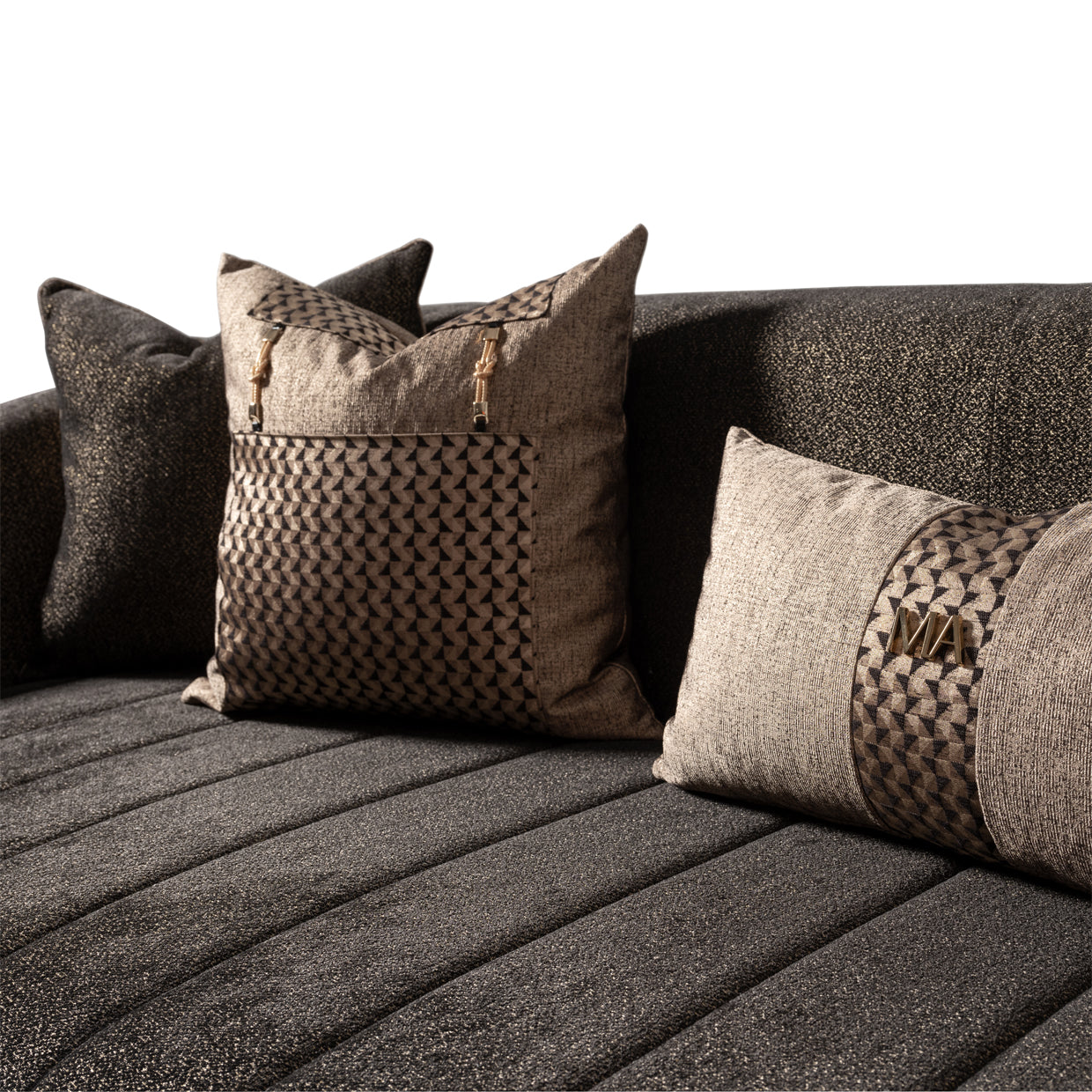 Lisbon Sofa - Onyx/Gold